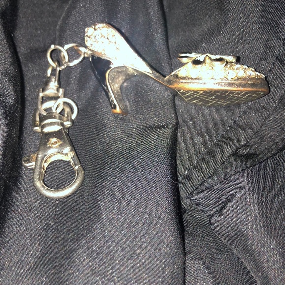 Glamorous, keychain, high-heeled shoe with glitter - Picture 6 of 7